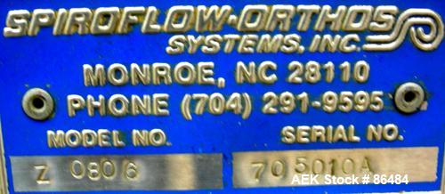 Used Spiroflow Systems Mobile Bag Dump/Loading System, Model Z0806, 304 Stainless Steel, Consisting Of: (1) bag dump station, approximately 40" wide x 19" deep with hinged front door; (1) top mounted...