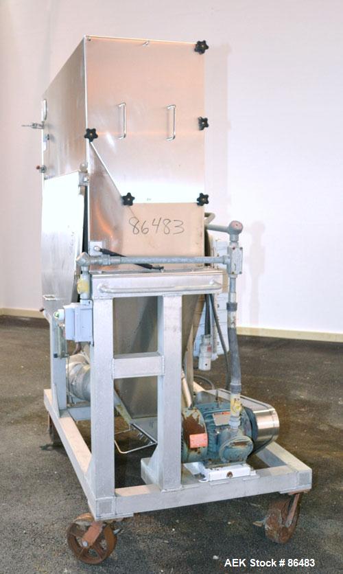 Used Spiroflow Systems Mobile Bag Dump/Loading System, Model Z0807, 304 Stainless Steel, Consisting Of: (1) bag dump station, approximately 40" wide x 19" deep with hinged front door; (1) top mounted...