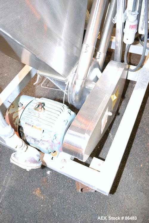 Used Spiroflow Systems Mobile Bag Dump/Loading System, Model Z0807, 304 Stainless Steel, Consisting Of: (1) bag dump station, approximately 40" wide x 19" deep with hinged front door; (1) top mounted...