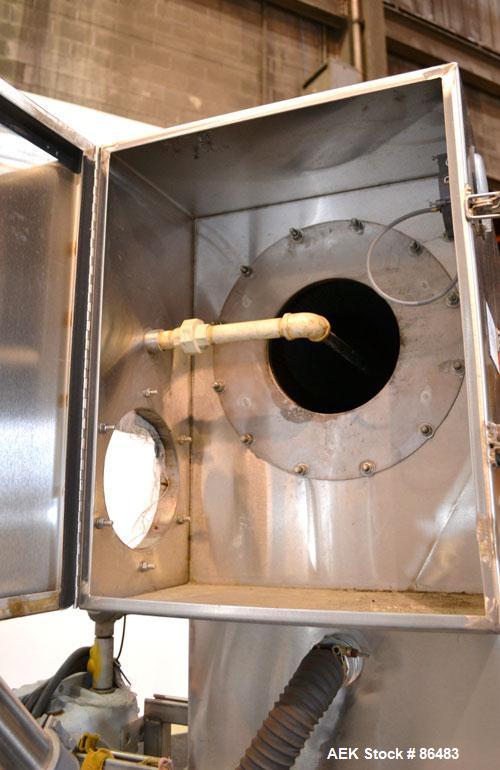 Used Spiroflow Systems Mobile Bag Dump/Loading System, Model Z0807, 304 Stainless Steel, Consisting Of: (1) bag dump station, approximately 40" wide x 19" deep with hinged front door; (1) top mounted...