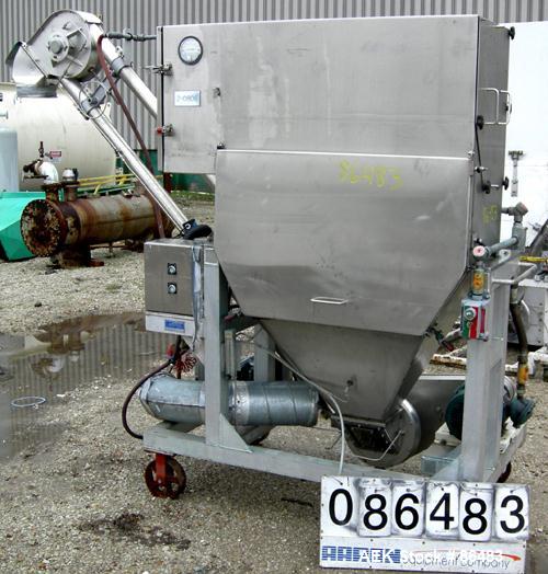 Used Spiroflow Systems Mobile Bag Dump/Loading System, Model Z0807, 304 Stainless Steel, Consisting Of: (1) bag dump station, approximately 40" wide x 19" deep with hinged front door; (1) top mounted...