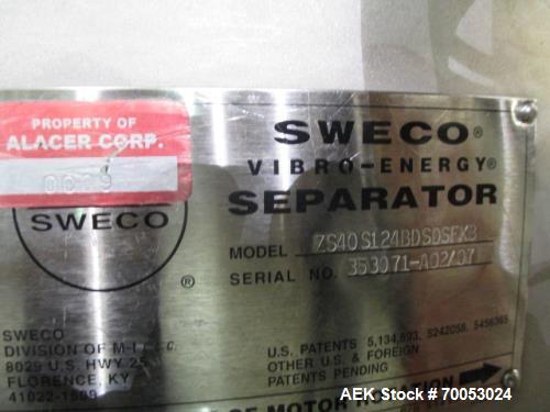 Used Sweco Bag Dump Station