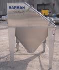 Used Hapman Non-Filtered Bag Dump Station, 304 stainless steel. Dump area 36