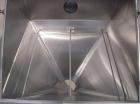 Used Hapman Non-Filtered Bag Dump Station, 304 stainless steel. Dump area 36
