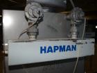 Used Hapman Vibrating Dump Station, Stainless Steel. Includes a Dust Collector. Approximate 30” long x 16” wide x 37” high dump area with grate. Dust Collector with Pulsing Air System for Cleaning Fi...