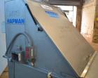 Used Hapman Vibrating Dump Station, Stainless Steel. Includes a Dust Collector. Approximate 30” long x 16” wide x 37” high dump area with grate. Dust Collector with Pulsing Air System for Cleaning Fi...