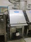 Used Hapman Vibrating Dump Station, Stainless Steel. Includes a Dust Collector. Approximate 30” long x 16” wide x 37” high dump area with grate. Dust Collector with Pulsing Air System for Cleaning Fi...