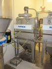 Used Hapman Vibrating Dump Station, Stainless Steel. Includes a Dust Collector. Approximate 30” long x 16” wide x 37” high dump area with grate. Dust Collector with Pulsing Air System for Cleaning Fi...