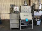 Used Vac-U-Max XP Stainless Steel Bag Dump Station with integrated dust collection and empty bag compaction. Top mount blower, 6 bags. Hydraulically operated bag compactor.