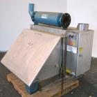 Used Young Industries Filtered Bag Dump Station, Size H42-8. 304 Stainless Steel. 45’’ Wide  x 24’’ deep dump area. (8) Filter cages, no blower, hinged front aluminum door. Requires legs.