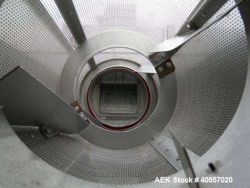 Used Product Saver bag breaker, model P.S. 241, 304 stainless steel. Manual feed with chute, ideal for pouches up to 1 pound. (2) approximately 6" diameter bag opening blades, driven by a 3/4 hp 3/60...