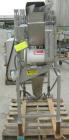 Used Product Saver bag breaker, model P.S. 241, 304 stainless steel. Manual feed with chute, ideal for pouches up to 1 pound. (2) approximately 6