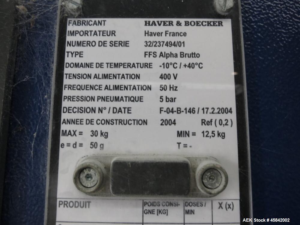 Unused- Haver Bag Filling Machine, Type FFS Alpha Brutto.