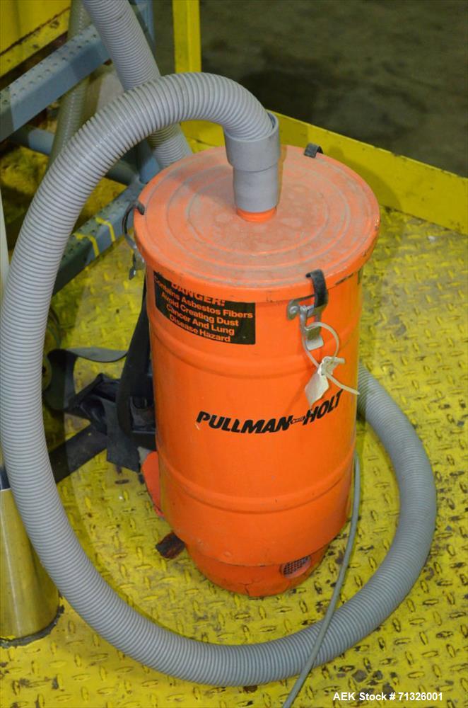 Used Blending Enzyme System including Top Mounted Super Sack Bag Unloading System with Hanger, Vacuum, Dust Filter, Blower, Wall Mounted Carbon Steel Electrical Enclosure Panel with Mettler Toledo Pa...