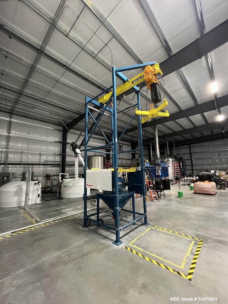 Used Flexicon Bulk-Out Bulk Bag Slitter/Discharger – 2 Ton Hoist, 3200 lb Capacity, VFD, HMI