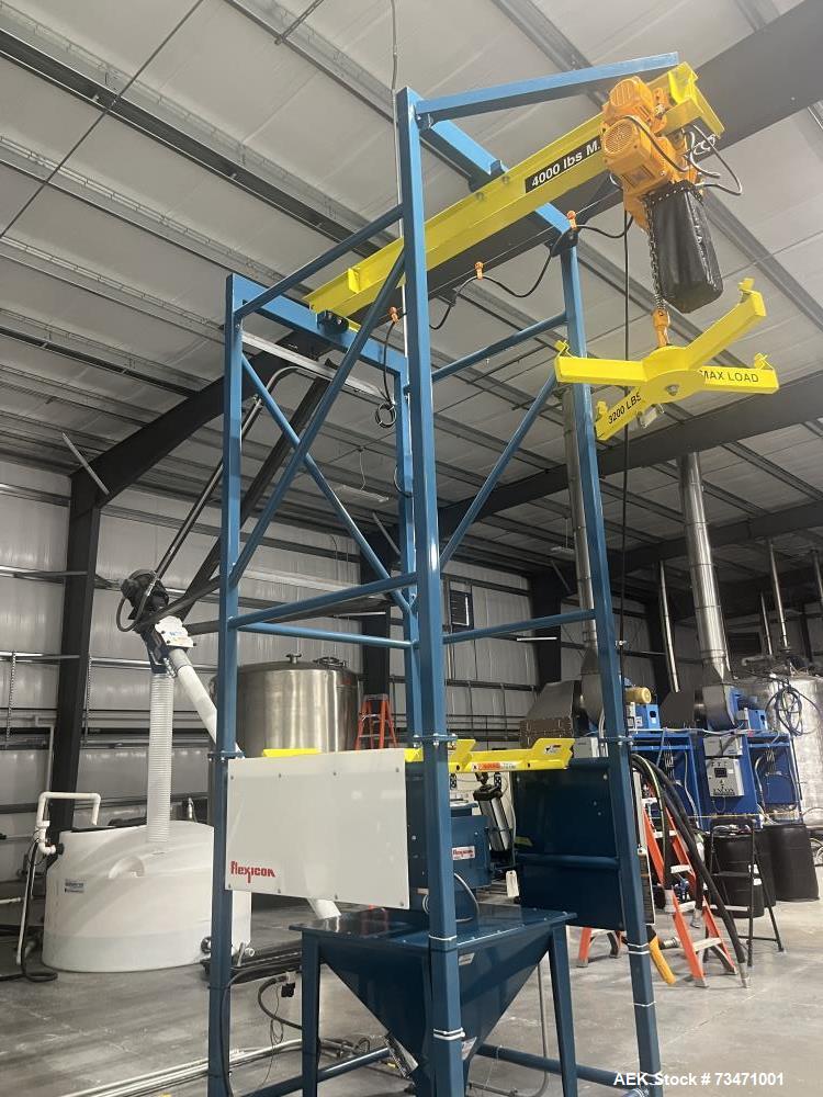 Used Flexicon Bulk-Out Bulk Bag Slitter/Discharger – 2 Ton Hoist, 3200 lb Capacity, VFD, HMI