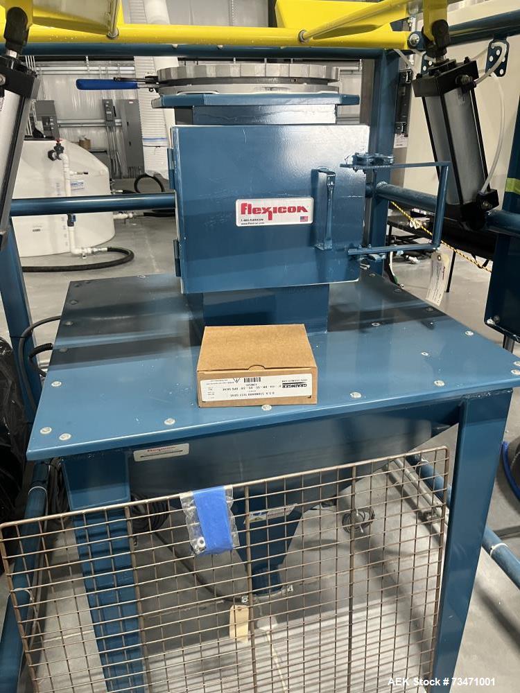 Used Flexicon Bulk-Out Bulk Bag Slitter/Discharger – 2 Ton Hoist, 3200 lb Capacity, VFD, HMI