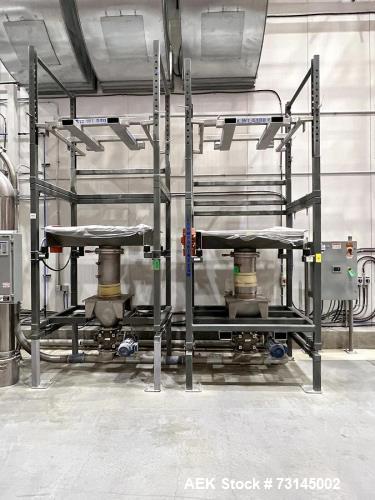 Used FormPak Bulk Bag Unloaders – Model 500-FL-3-CS, Lot of 2, 4400 lb Capacity, Rotary Valves, Load Cells – 2020
