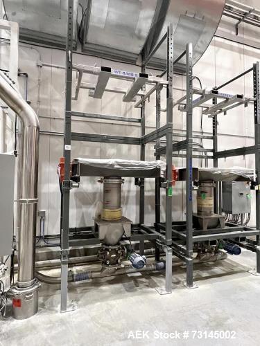 Used FormPak Bulk Bag Unloaders – Model 500-FL-3-CS, Lot of 2, 4400 lb Capacity, Rotary Valves, Load Cells – 2020
