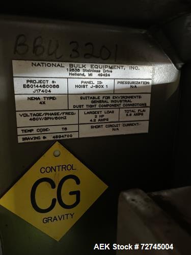 Used Natitional Bulk Equipment (NBE) Super Sack Unloader