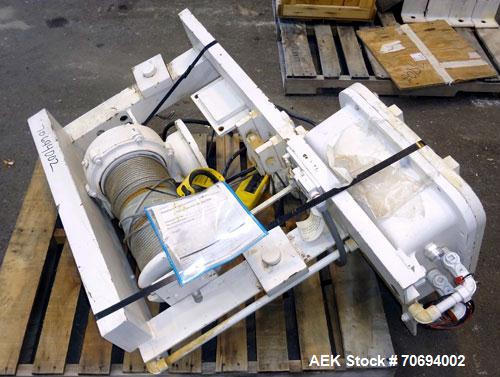 Used IEDCO Bulk Bag Discharge Station, Model 10286-BBU-5101, 304 Stainless Steel. (1) Top frame section approximately 63" long x 63" wide x 84" tall, (1) bottom frame section approximately 63" long x...