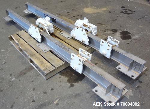 Used IEDCO Bulk Bag Discharge Station, Model 10286-BBU-5101, 304 Stainless Steel. (1) Top frame section approximately 63" long x 63" wide x 84" tall, (1) bottom frame section approximately 63" long x...