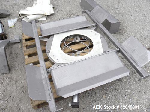 Used Super Sack Unloader, 304 Stainless Steel. (1) Frame with top height adjustment, 1 bag holder I beam ( no hoist), (2) bag valves. Includes (3) Flexicon screw conveyor drive ends (no tubes or scre...