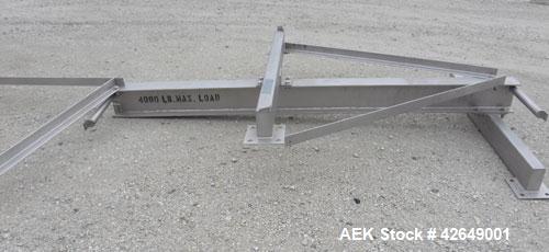 Used Super Sack Unloader, 304 Stainless Steel. (1) Frame with top height adjustment, 1 bag holder I beam ( no hoist), (2) bag valves. Includes (3) Flexicon screw conveyor drive ends (no tubes or scre...