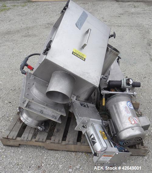 Used Super Sack Unloader, 304 Stainless Steel. (1) Frame with top height adjustment, 1 bag holder I beam ( no hoist), (2) bag valves. Includes (3) Flexicon screw conveyor drive ends (no tubes or scre...