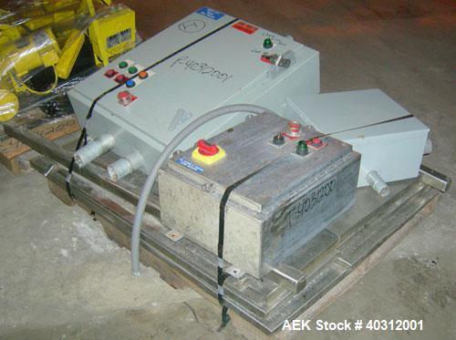 Used Supersack Unloading Station consisting of:  (2) Budgit 1 ton hoist with rails, and motor driven trollies; (2) Vibco vibrating dischargers, model 4P-700; (2) 30" x 30" platform scales with caster...