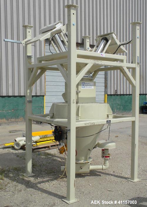 Used Adaptive Engineering & Fabrication Super-Sack Unloading System, carbon steel. Approximate 60’’ wide x 60’’ long x 16’ tall frame. (1) Top unloading frame section 72’’ tall with removable bag lif...