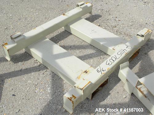 Used Adaptive Engineering & Fabrication Super-Sack Unloading System, carbon steel. Approximate 60’’ wide x 60’’ long x 16’ tall frame. (1) Top unloading frame section 72’’ tall with removable bag lif...