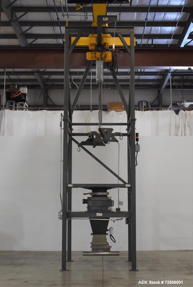 Used Modern Process Equipment (MPE) Bulk Bag Loader / Unloader. Includes Harrington 2 ton hoist. Genuine Bindicator.
