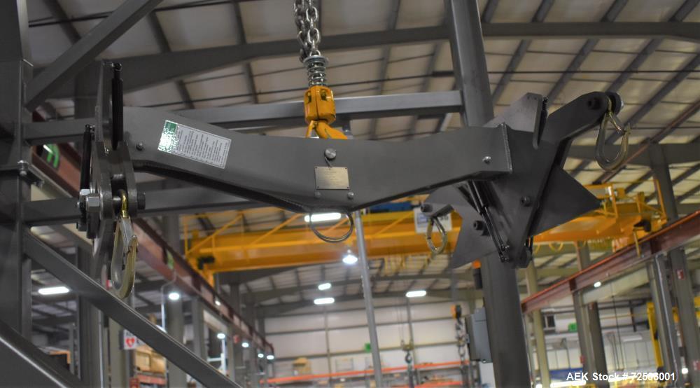 Used Modern Process Equipment (MPE) Bulk Bag Loader / Unloader. Includes Harrington 2 ton hoist. Genuine Bindicator.