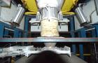 Used Flexicon BFH-C-X Half Frame. Includes (2) air operated bag holders, (1) Tele-Tube telescoping tube, (1) Salina Vortex slide valve, (1) Flexicon agitated hopper, (1) ball valve. Mounted on a carb...