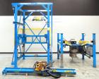 Used Material Transfer & Storage, Inc Bulk Bag Supersack Unloader. Machine includes (1) Harrington 2-ton (4,000lb) electronic crane, s/n: 11B2000, a PepperL+Fuchs Type X 6000 series purging system, F...
