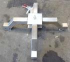 Used IEDCO Bulk Bag Discharge Station, Model 10286-BBU-5101, 304 Stainless Steel. (1) Top frame section approximate 63” long x 63” wide x 84” tall, (1) bottom frame section approximate 63” long x 63”...