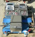 Used Supersack Unloading Station consisting of:  (2) Budgit 1 ton hoist with rails, and motor driven trollies; (2) Vibco vibrating dischargers, model 4P-700; (2) 30