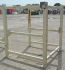 Used Adaptive Engineering & Fabrication Super-Sack Unloading System, carbon steel. Approximate 60’’ wide x 60’’ long x 16’ tall frame. (1) Top unloading frame section 72’’ tall with removable bag lif...