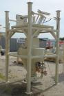 Used Adaptive Engineering & Fabrication Super-Sack Unloading System, Carbon Steel. Approximate 60’’ wide x 60’’ long x 16’ tall frame. (1) Top unloading frame section 72’’ tall with removable bag lif...