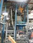 Used Vibra Screw Bulk Bag Supersack Unloader. Includes overhead traveling hoist for bags rated for 4,000 pounds maximum capacity. Heavy duty frame, bag support hopper, vibration discharge system, mil...