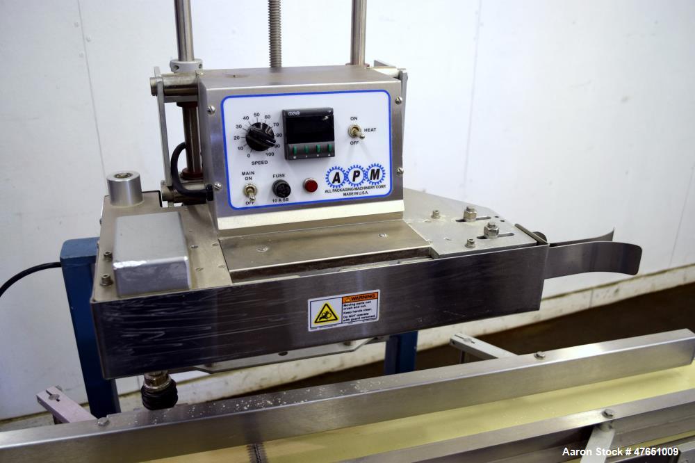 Used All Packaging Machinery (APM) VCBS-3/8-6X5 Vertical Rotary Band Sealing Sy