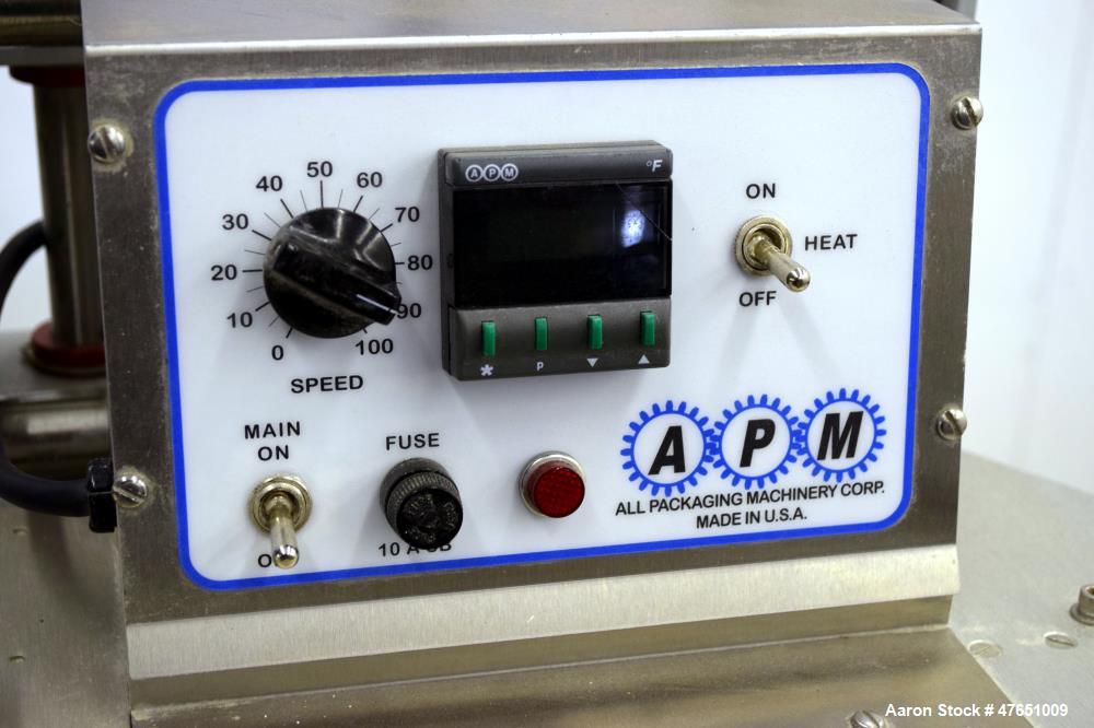 Used All Packaging Machinery (APM) VCBS-3/8-6X5 Vertical Rotary Band Sealing Sy
