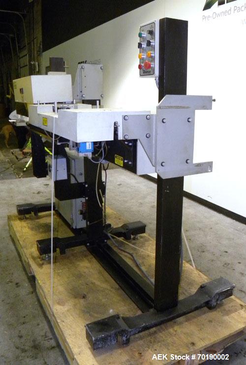 Used Automated Packaging Autobag SP-100 Side Pouch Sealer. Bag size range: length 3" to 18", width 2.63" to 20". Bag thickness: 1.5 to 4.0 mil. Pass through up to 5". 1/60/110V. SPM-100 bag sealer. M...