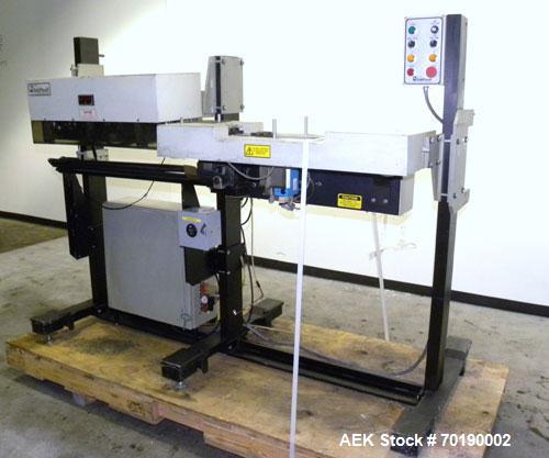 Used Automated Packaging Autobag SP-100 Side Pouch Sealer. Bag size range: length 3" to 18", width 2.63" to 20". Bag thickness: 1.5 to 4.0 mil. Pass through up to 5". 1/60/110V. SPM-100 bag sealer. M...