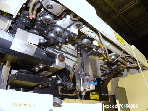 Used Automated Packaging Autobag SP-100 Side Pouch Sealer. Bag size range: length 3" to 18", width 2.63" to 20". Bag thickness: 1.5 to 4.0 mil. Pass through up to 5". 1/60/110V. SPM-100 bag sealer. M...