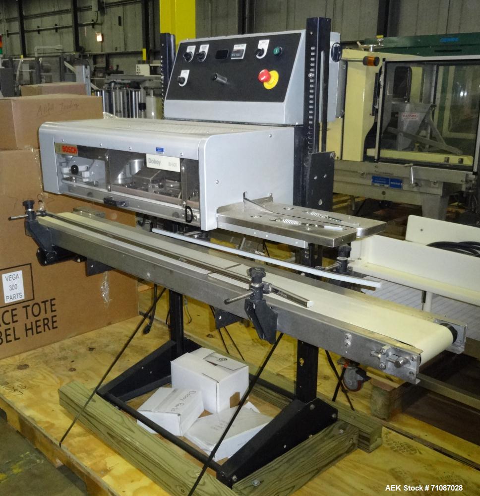 Used Doboy (Bosch) Model B500 automatic bag sealer rated from 50" to 750" per minute - depending on materials and application, Capable of sealing all heat sealable materials, tube style or gusseted. ...