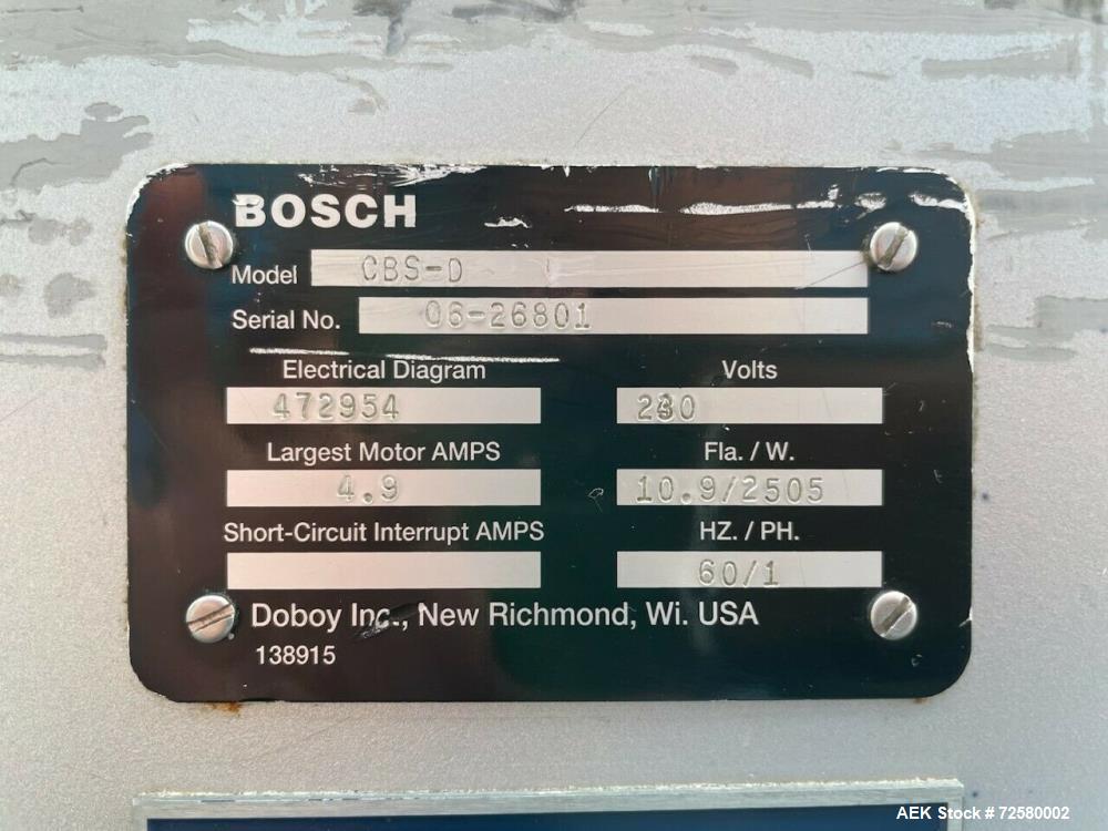 Used Bosch Doboy CBS-D Continuous Band Sealer (Right to Left)