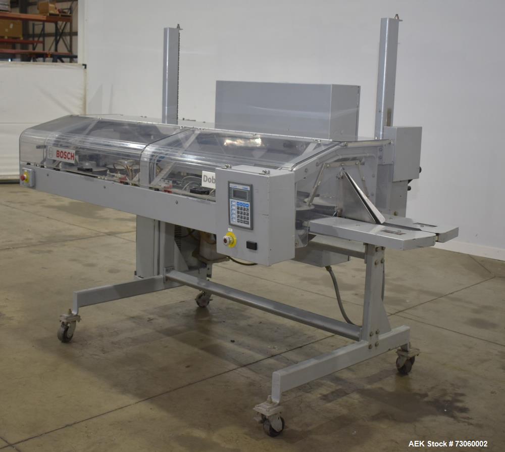 Used Bosch Model S-CH-S High Speed Heavy Duty Continuous Band Sealer. Designed to seal bulk bags at speeds from 30 - 75 feet per minute. Capable of handling heat sealable films up to 8 mil. gusseted ...
