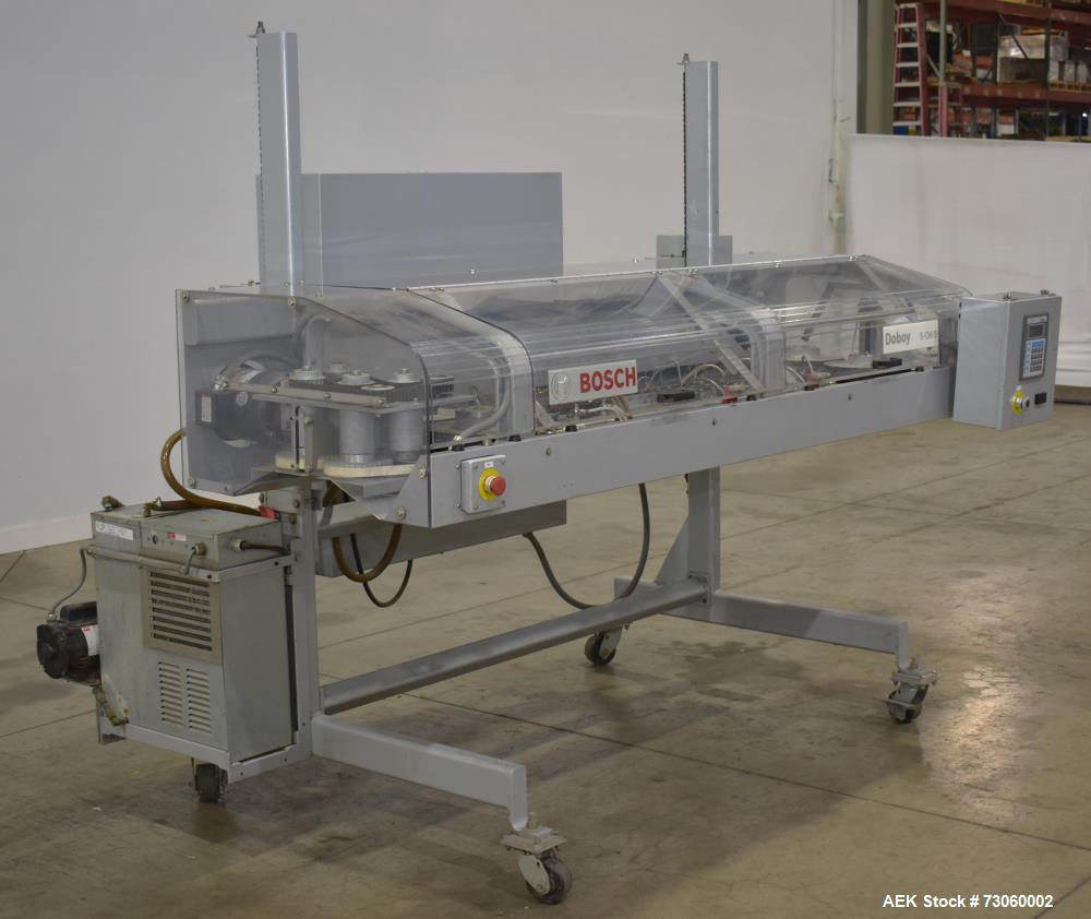 Used Bosch Model S-CH-S High Speed Heavy Duty Continuous Band Sealer. Designed to seal bulk bags at speeds from 30 - 75 feet per minute. Capable of handling heat sealable films up to 8 mil. gusseted ...